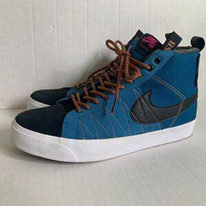 Share Nike SB Zoom Blazer Mid PRM Marina Pecan Skate Shoes Mens Sz 9.5 Suede Hig